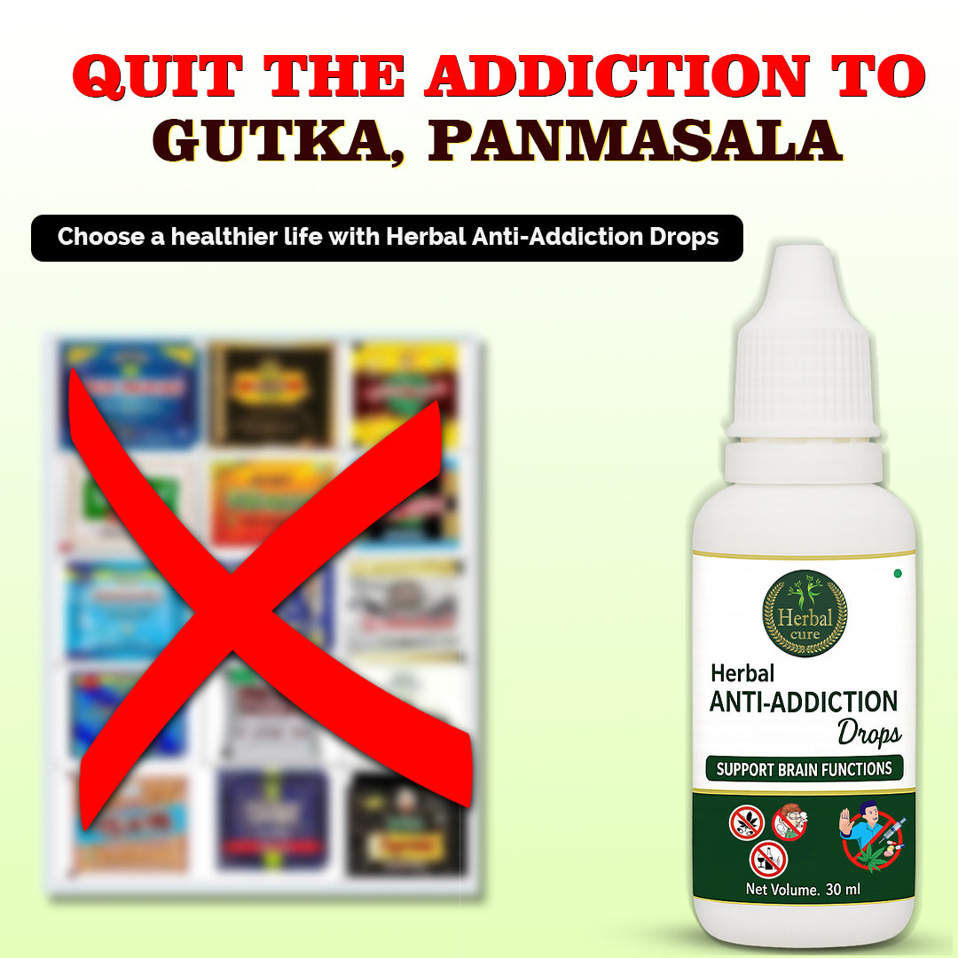Herbal Anti Addiction Drops Pack Of 3 -Alcohol, Smoking, Gutka and Drug Addiction