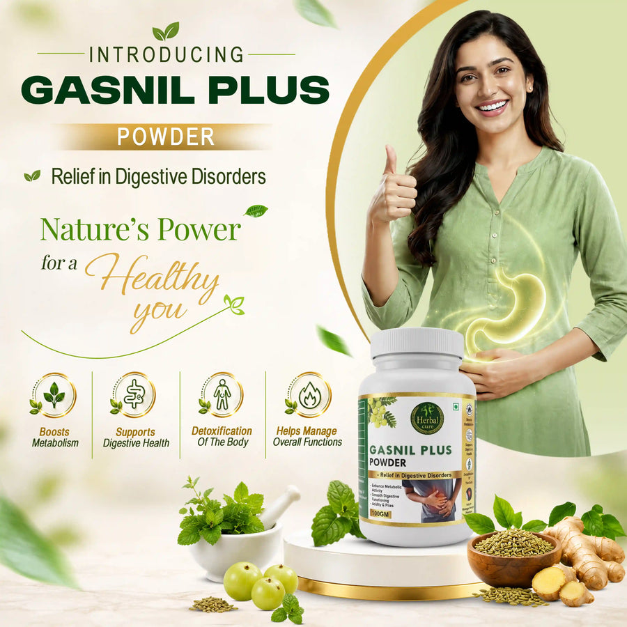Herbal Gasnil Plus Powder For Digestive Health & Gas Relief