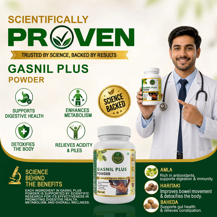 Herbal Gasnil Plus Powder For Digestive Health & Gas Relief