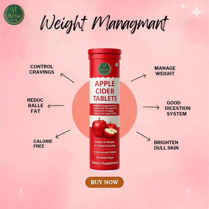 Apple Cider Weight Loss Tablet - Pack - of - 2 - 30 Tablets - Herbal Cure