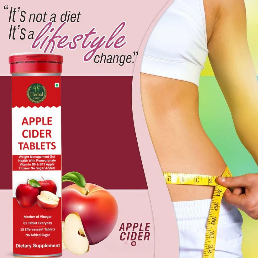 Apple Cider Weight Loss Tablet - Pack - of - 2 - 30 Tablets - Herbal Cure