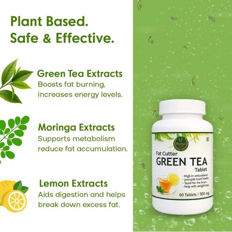 Fat Cutter Green Tea Tablet - Herbal Cure