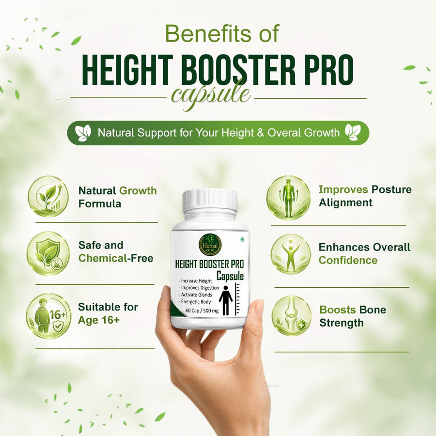 Height Booster Pro Capsule for Men & Women - Herbal Cure