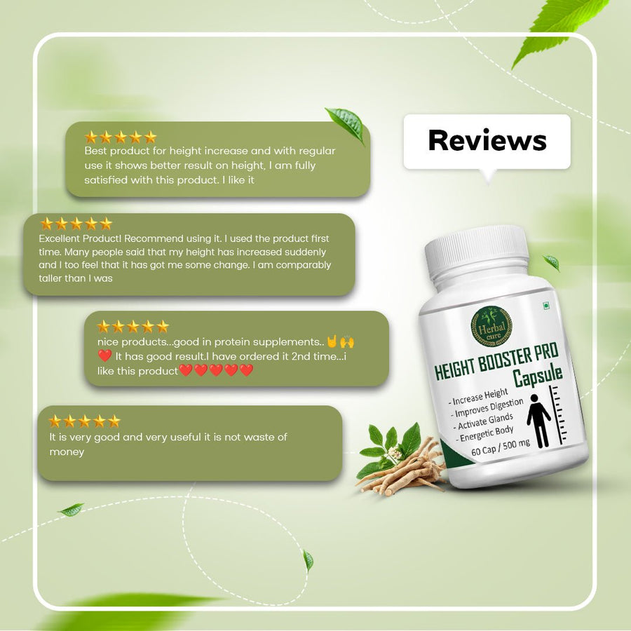 Height Booster Pro Capsule for Men & Women - Herbal Cure