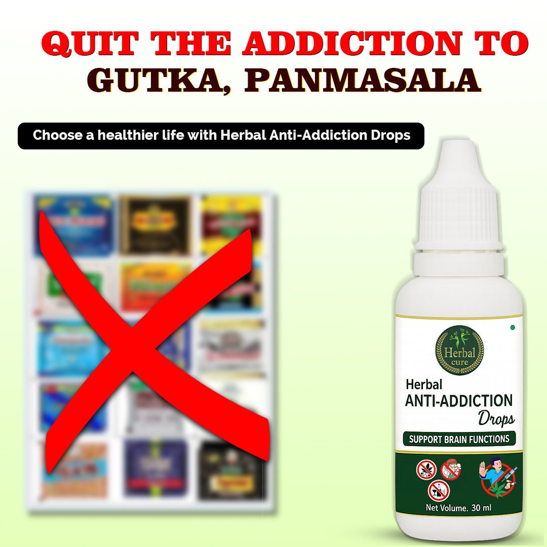 Herbal Anti Addiction Drops Pack Of 3 - Alcohol, Smoking, Gutka and Drug Addiction - Herbal Cure