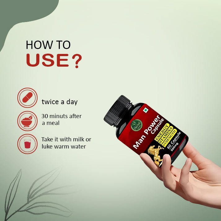 Man Power Capsule - Herbal Capsule For Improve Strength And Stamina - Herbal Cure