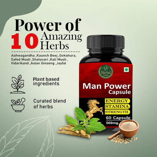 Man Power Capsule - Herbal Capsule For Improve Strength And Stamina - Herbal Cure