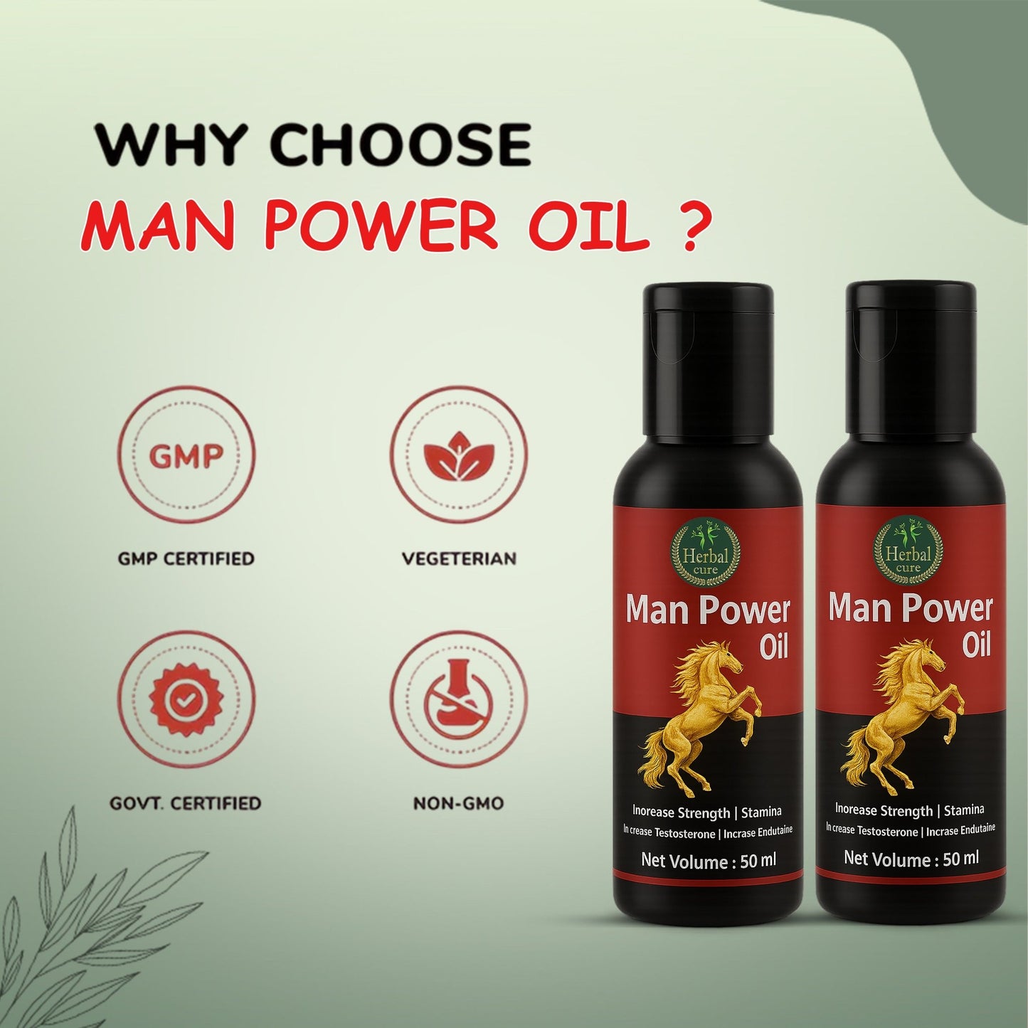 MAN POWER OIL Pack Of 2 - Herbal Cure