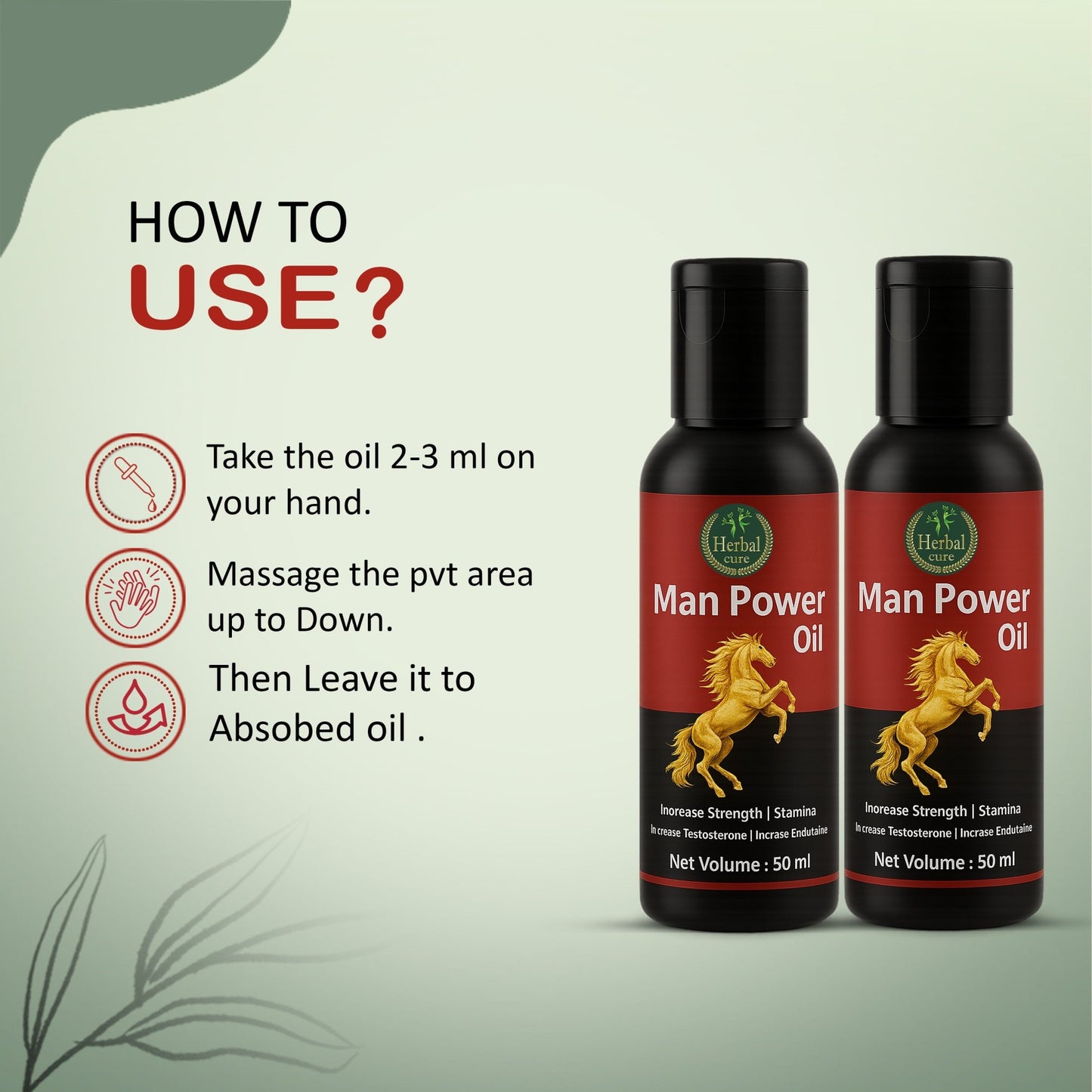 MAN POWER OIL Pack Of 2 - Herbal Cure